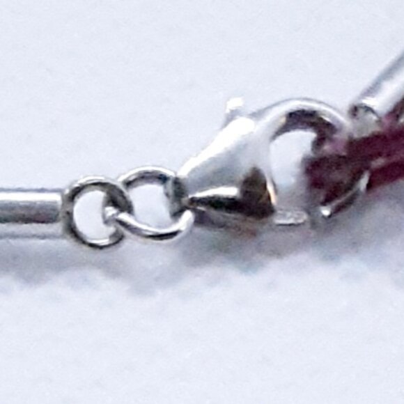 16 inch 14kt/ 925 golden topaz black ubber pendant necklace - Picture 5 of 8